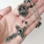 Black rosary necklace for women - rock n roll jewelry