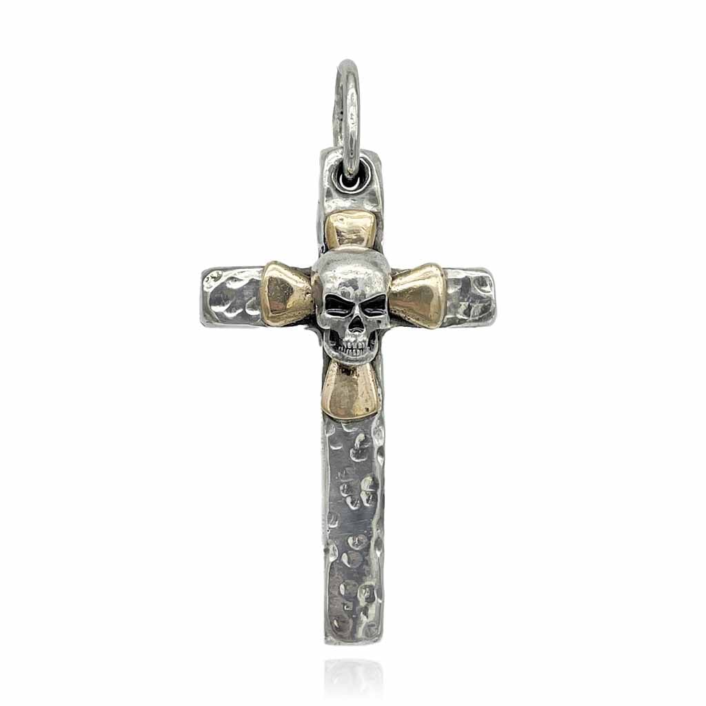 Men's skull cross pendant for rocker man