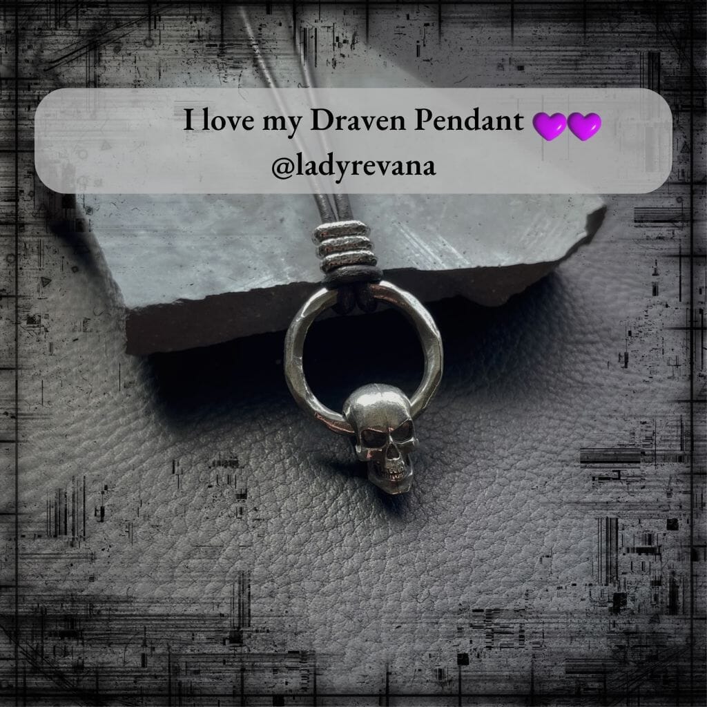 Draven Spinning Skull and Ring Pendant